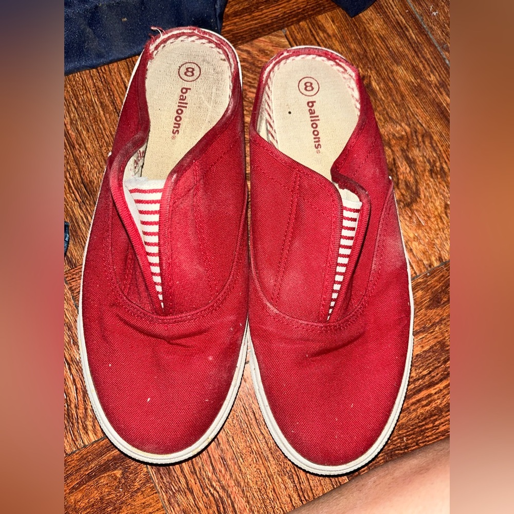 Women's Red Slip-On Shoes